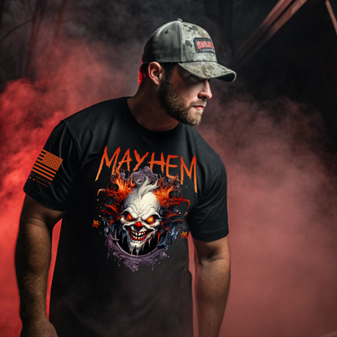 edgy dark halloween party tee for american patriots